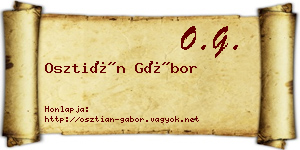 Osztián Gábor névjegykártya